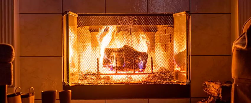 Mendota Hearth Landscape Fireplace Installation in Colonia, New Jersey