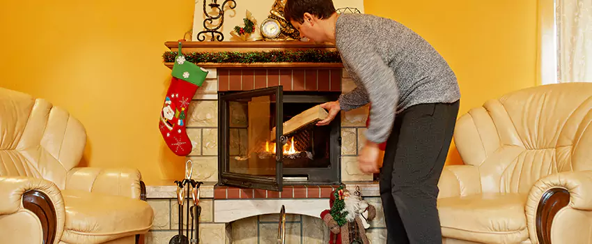 Rusted Metal Fireplace Restoration in Colonia, New Jersey