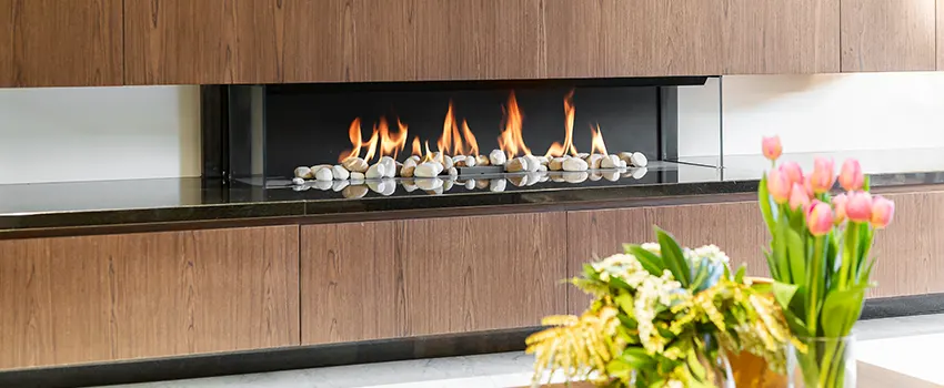 Double-height Fireplace Design Refurbishment in Colonia, New Jersey
